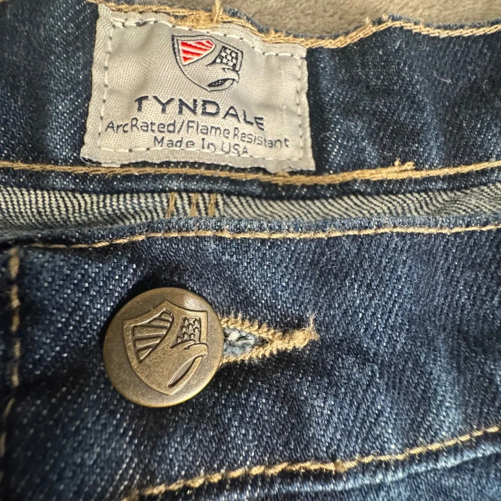 Tyndale FRMC Flame Resistant Carpenter Jeans Mens W42‎ L30 Workwear Dark Wash